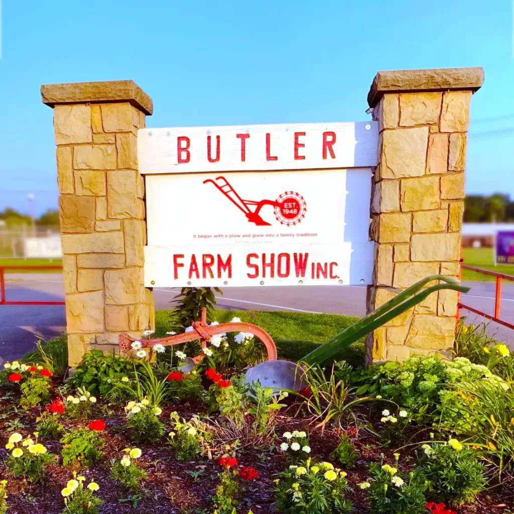 Butler Farm Show main entrance sign